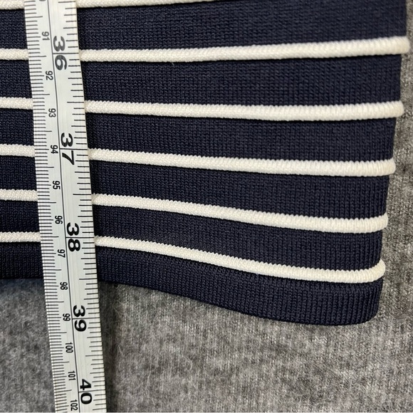 Michael Kors Ottoman Stripe Navy Bodycon Dress Women's Size Large - Picture 11 of 11
